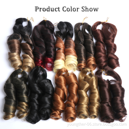 20 inch wavy Loose Braids Body Wave spiral curly braiding hair Twist afro Synthetic Crochet braiding Hair Extension
